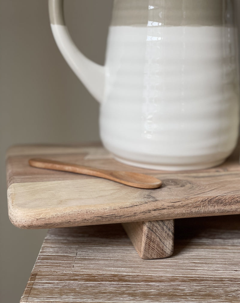 Rustic Wooden Footed Board - TBI