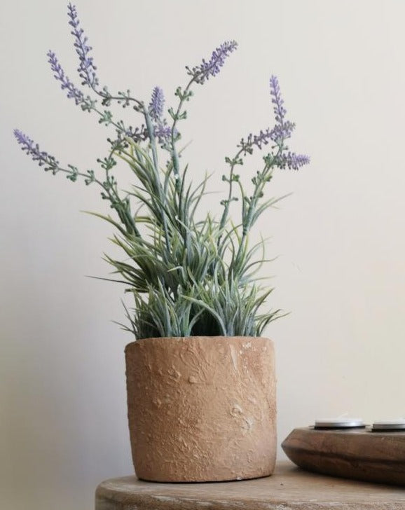 Faux Potted Lavender Plant -TBI