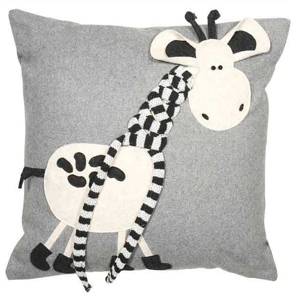 Grey Giraffe Cushion - TBI