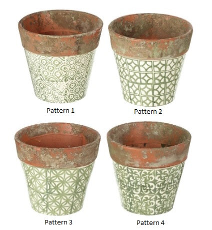 Assorted Patterned Plant Pots - TBI