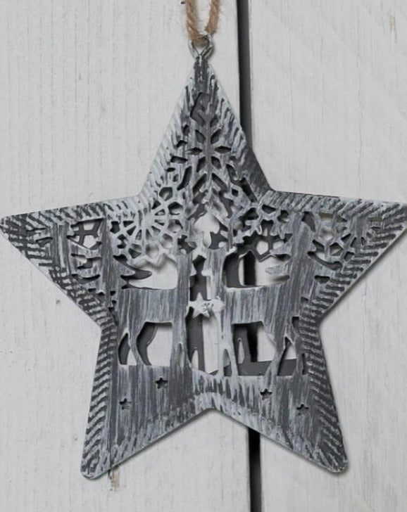 Iron Metal Hanging Star Decoration