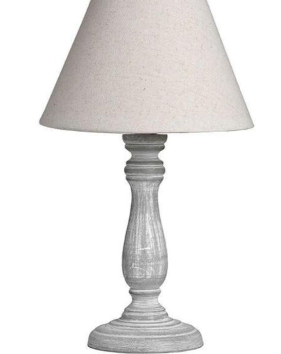 Paros Grey Table Lamp Shabby Chic | TBI