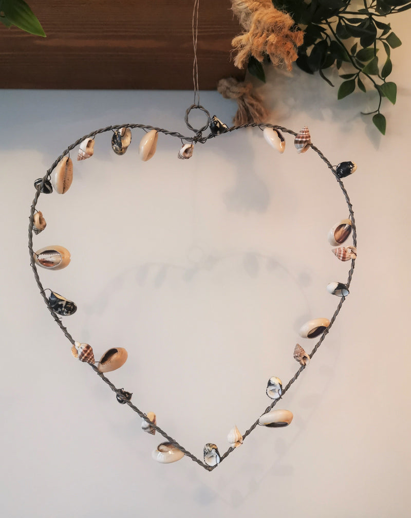 Hanging Seashell Heart - The Burrow Interiors