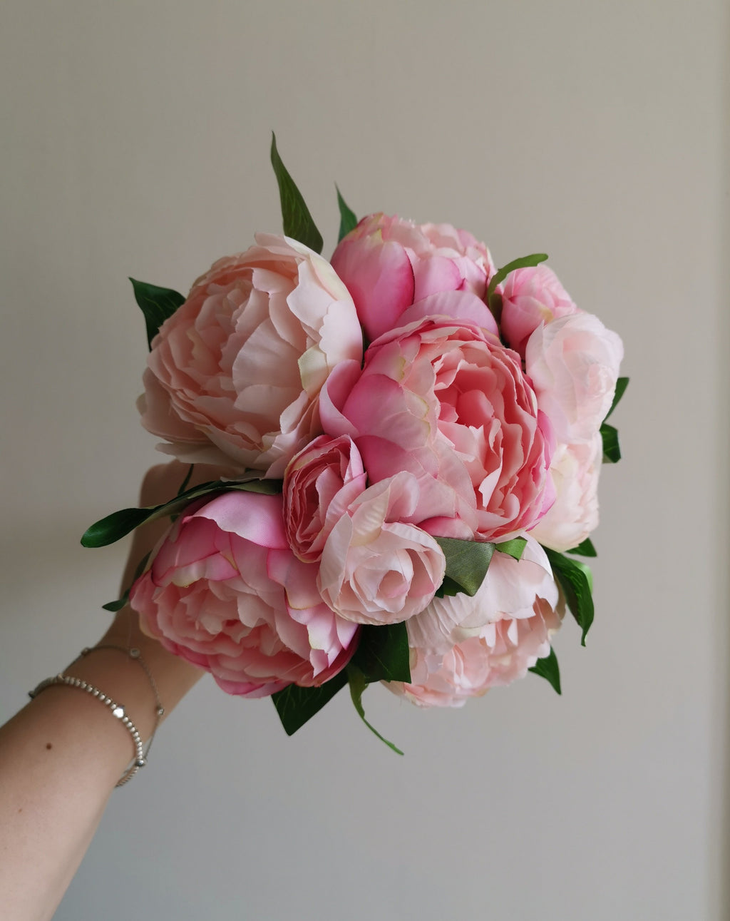 Artificial Pink Peony Bouquet - TBI