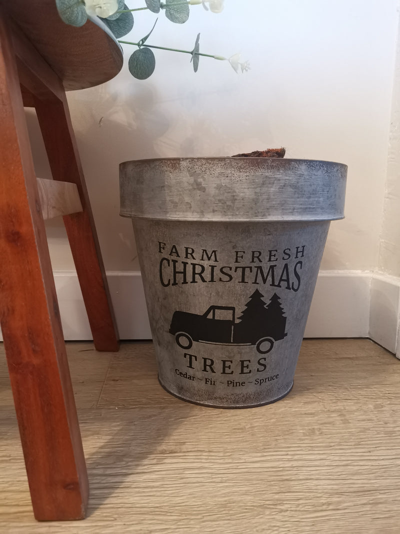 Farm Fresh Christmas Bucket (Two Sizes)