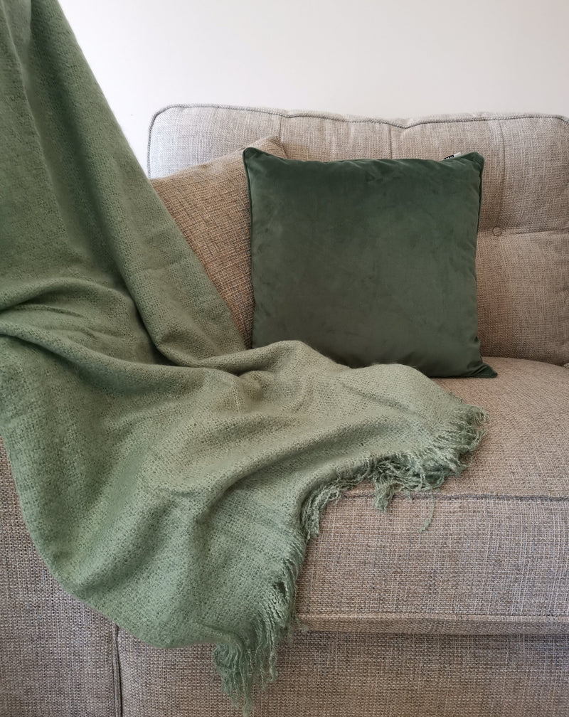 Luxe Velvet Green Cushion - TBI