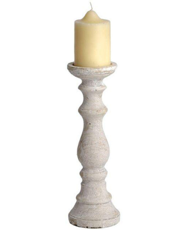 Large Stone Candle Stick Ornament | TBI