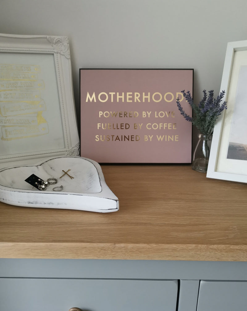 Funny Motherhood metallic sign - TBI
