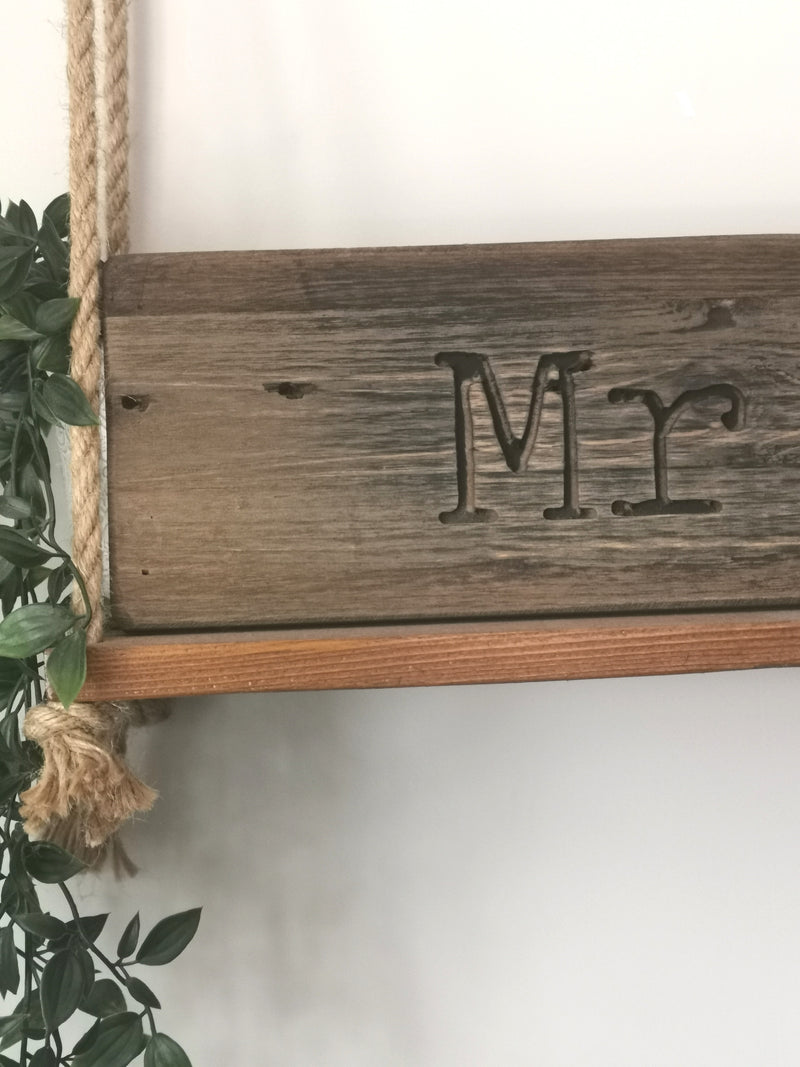 Mr & Mrs Wooden Sign - TBI