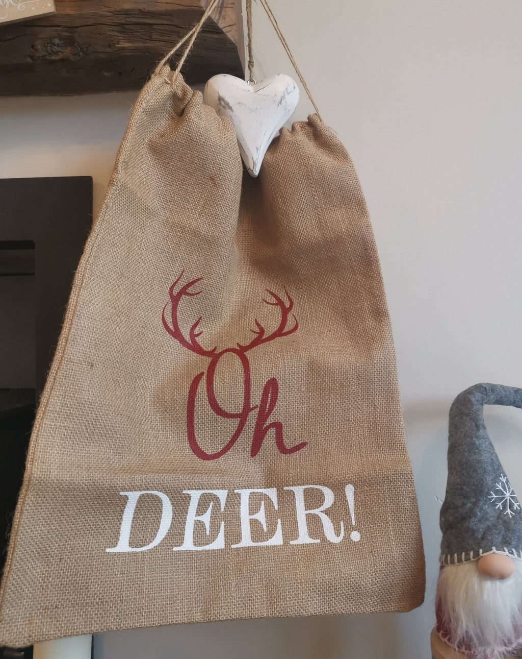 Hessian Christmas Stocking Sack - TBI