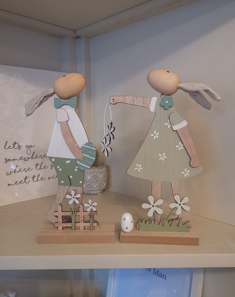 Wooden Easter Rabbits - The Burrow Interiors