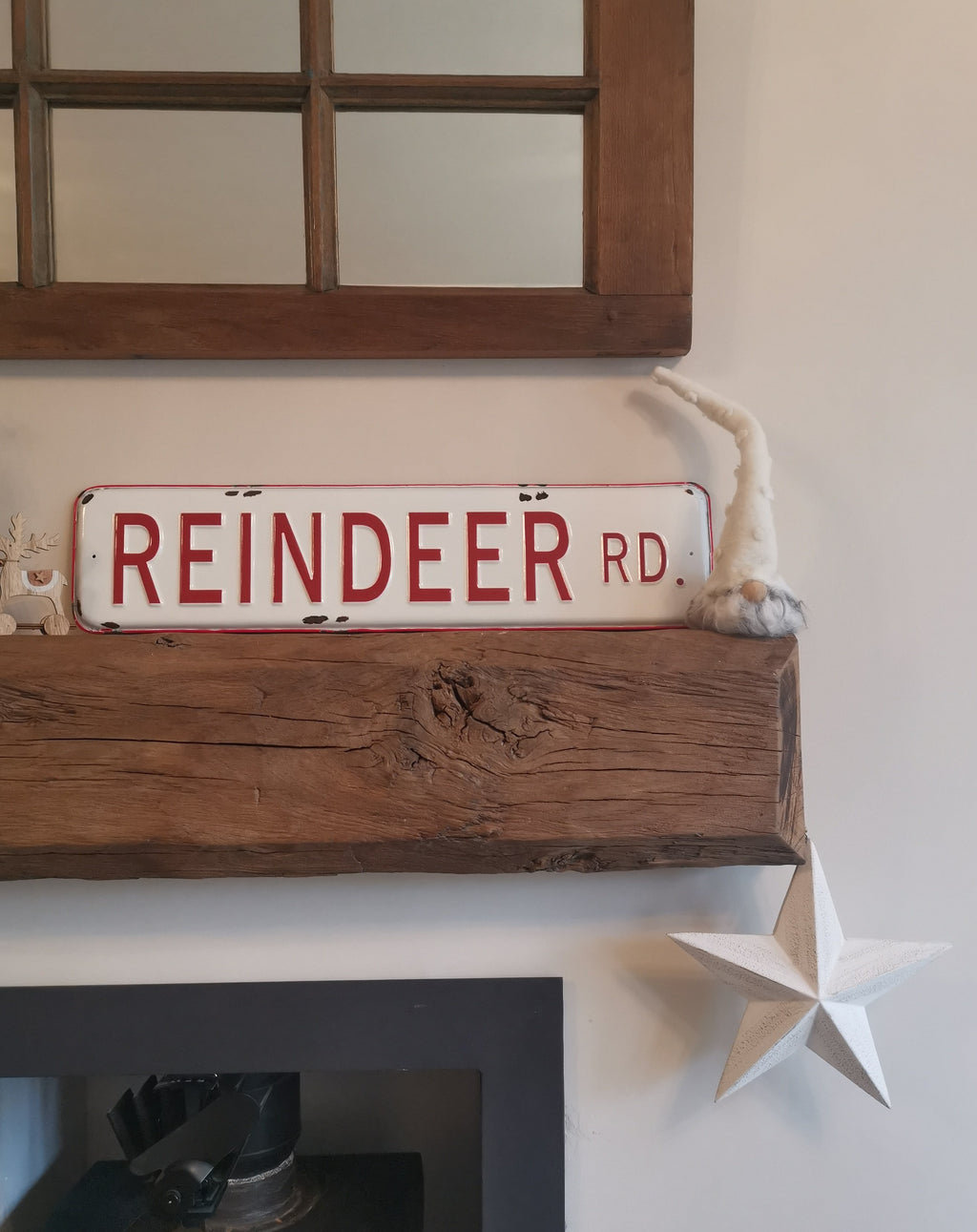 Rustic Reindeer Rd. Plaque - TBI