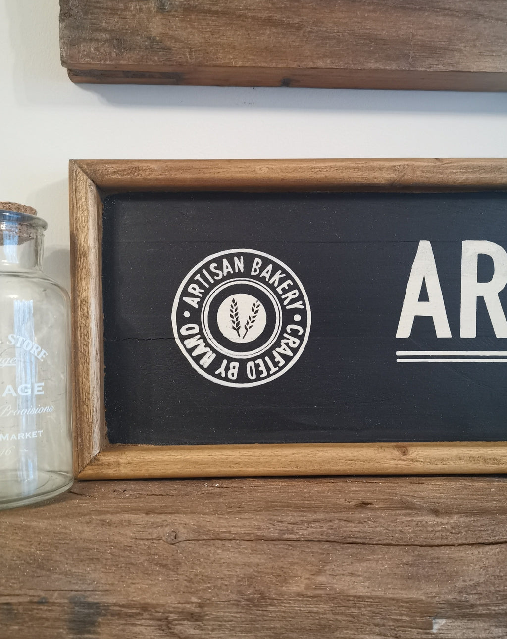 Wooden Artisan Bakery Hand Crafted Sign - The Burrow Interiors