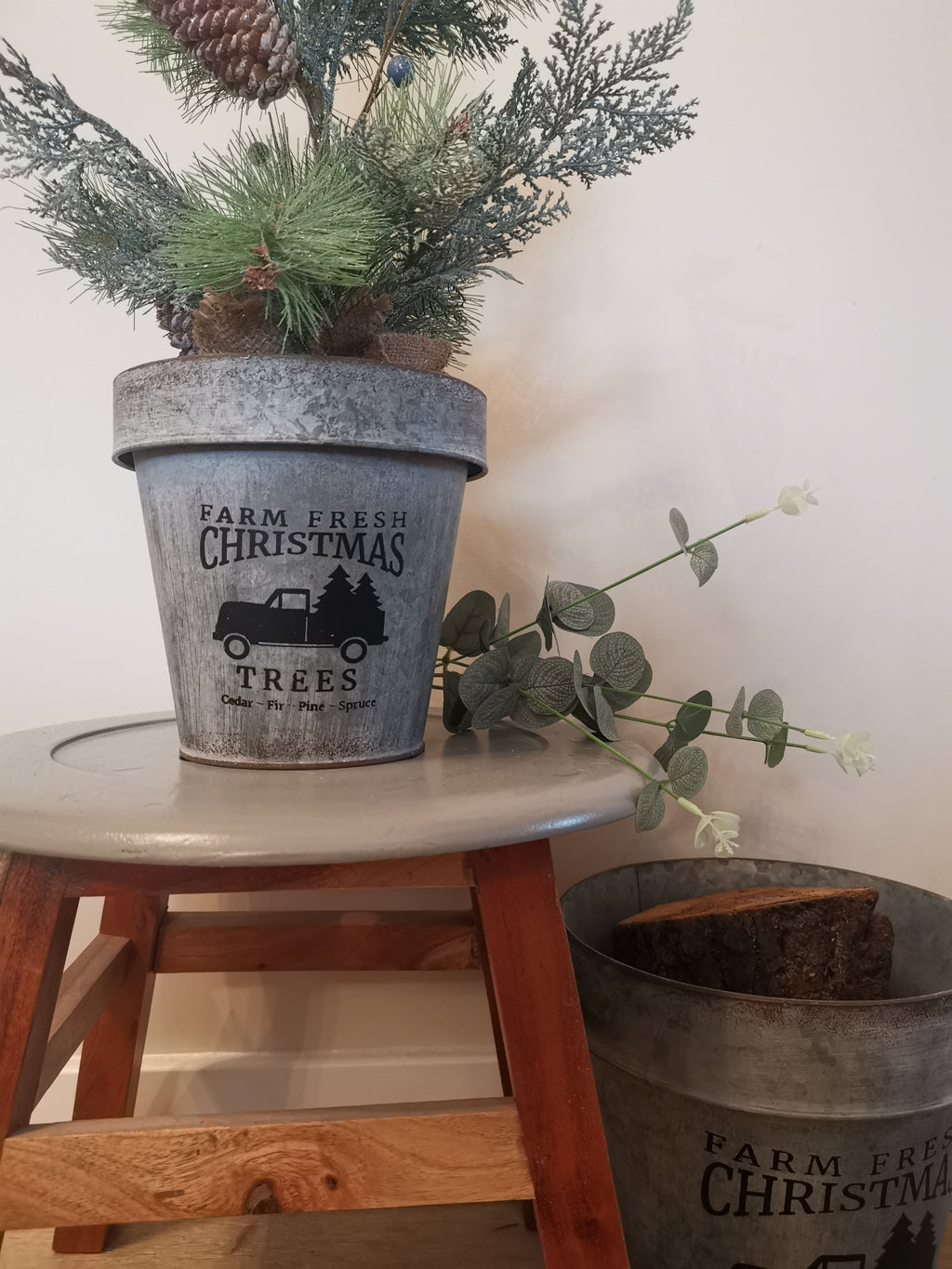 Farm Fresh Christmas Bucket (Two Sizes)