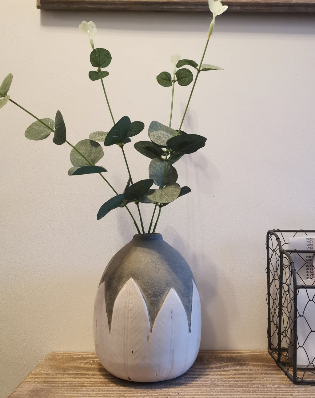 White Leaves Vase - The Burrow Interiors