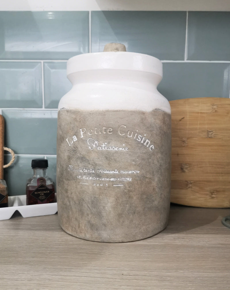 White Cuisine Jar - The Burrow Interiors