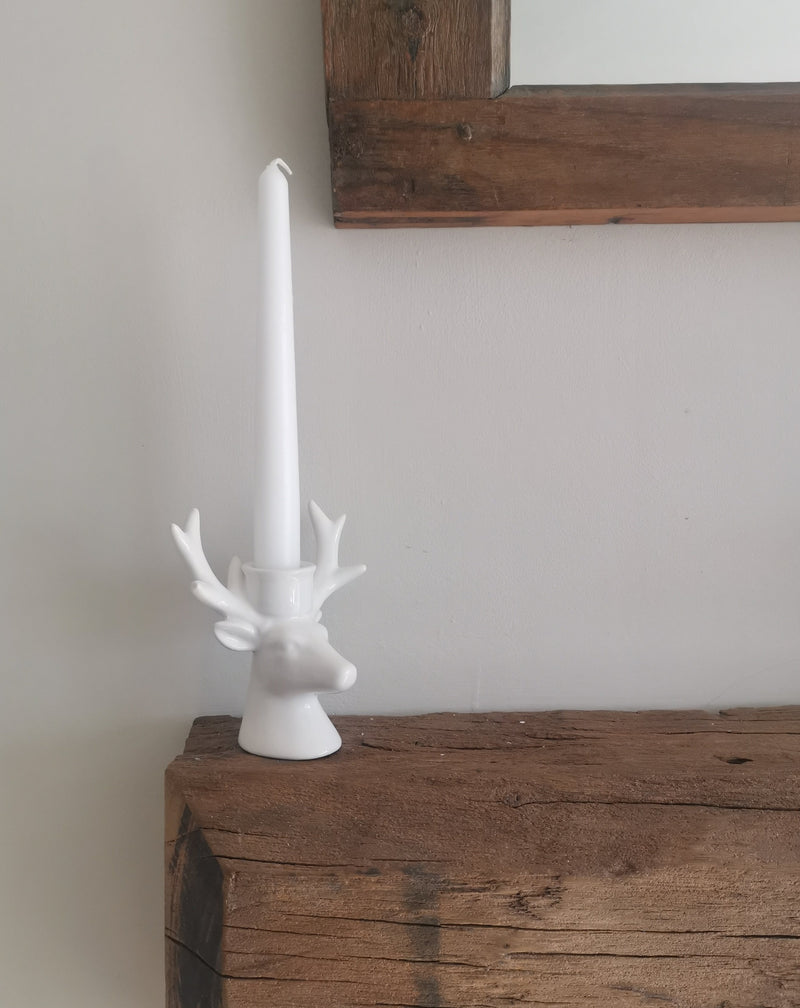 White Deer Candle Holder - The Burrow Interiors