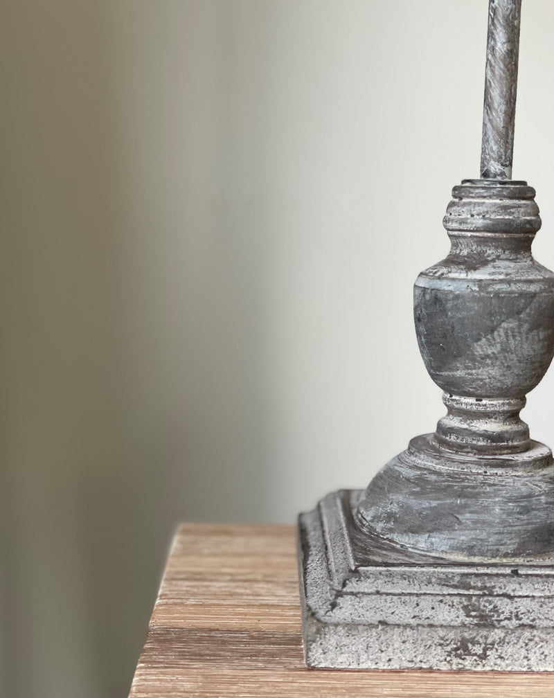 Antique Grey Table Lamp - TBI